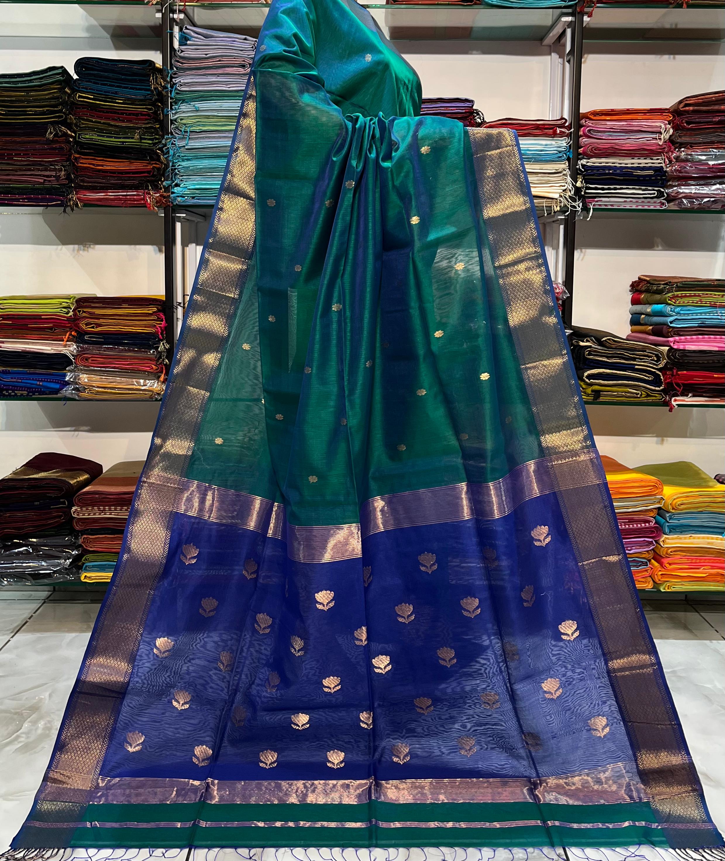 Maheshwari Buti Saree – Pure Handloom Silk