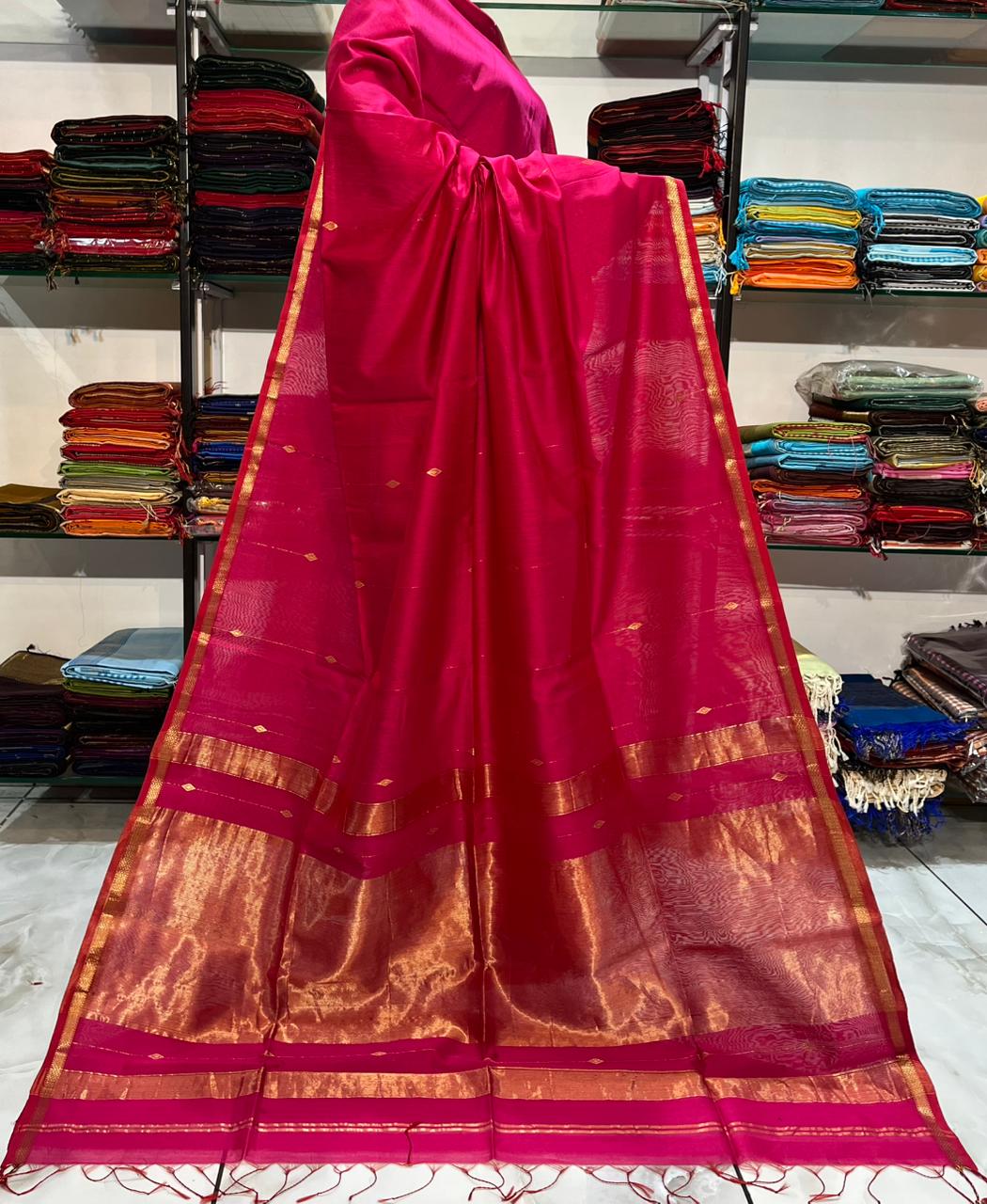 Maheshwari Buti Saree – Pure Handloom Silk