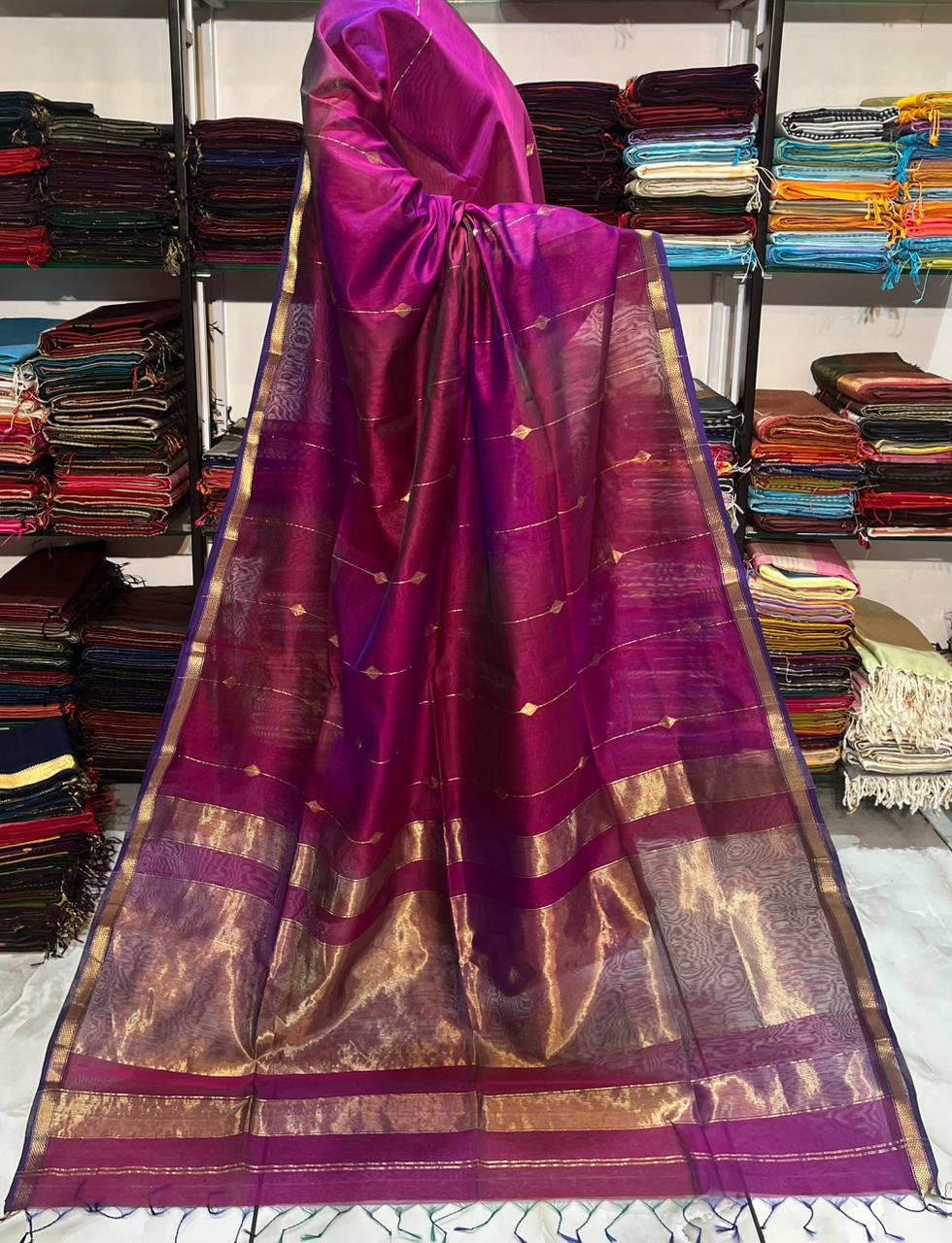 Maheshwari Buti Saree – Pure Handloom Silk