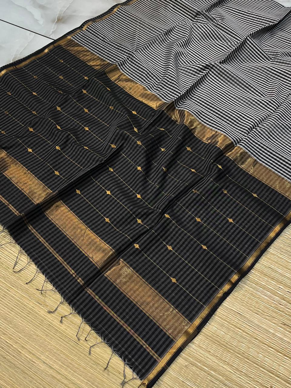 Maheshwari Buti Saree – Pure Handloom Silk