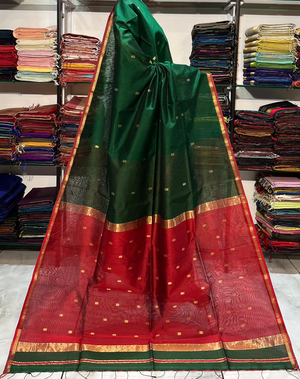 Maheshwari Buti Saree – Pure Handloom Silk