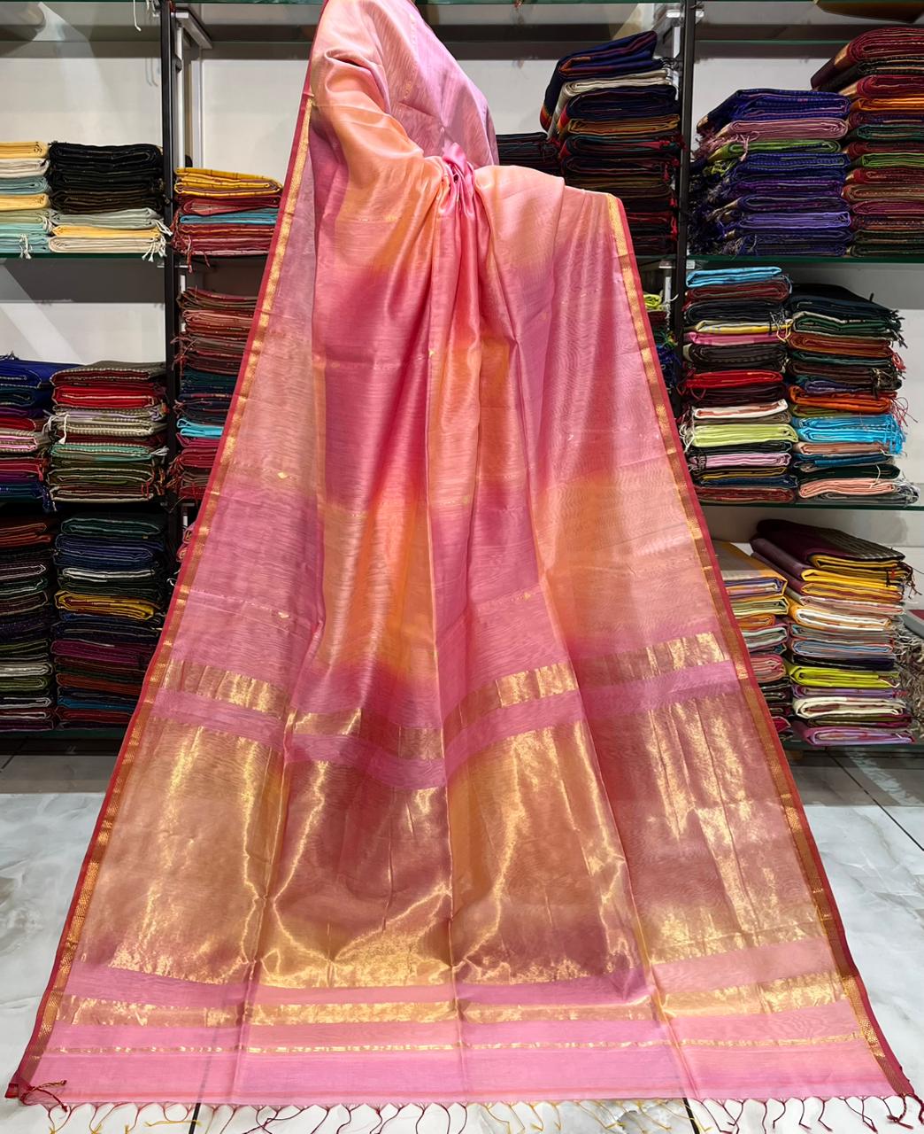 Maheshwari Buti Saree – Pure Handloom Silk