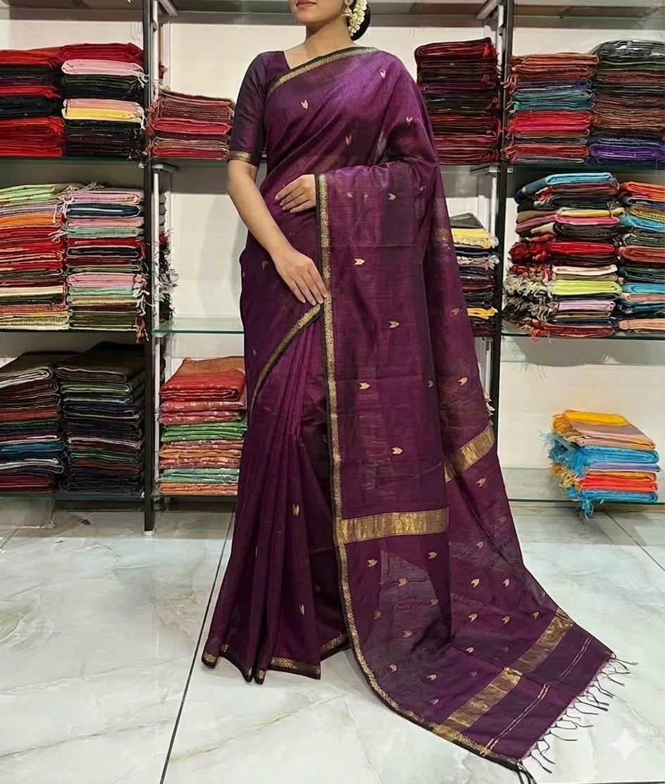 Maheshwari Buti Saree – Pure Handloom Silk