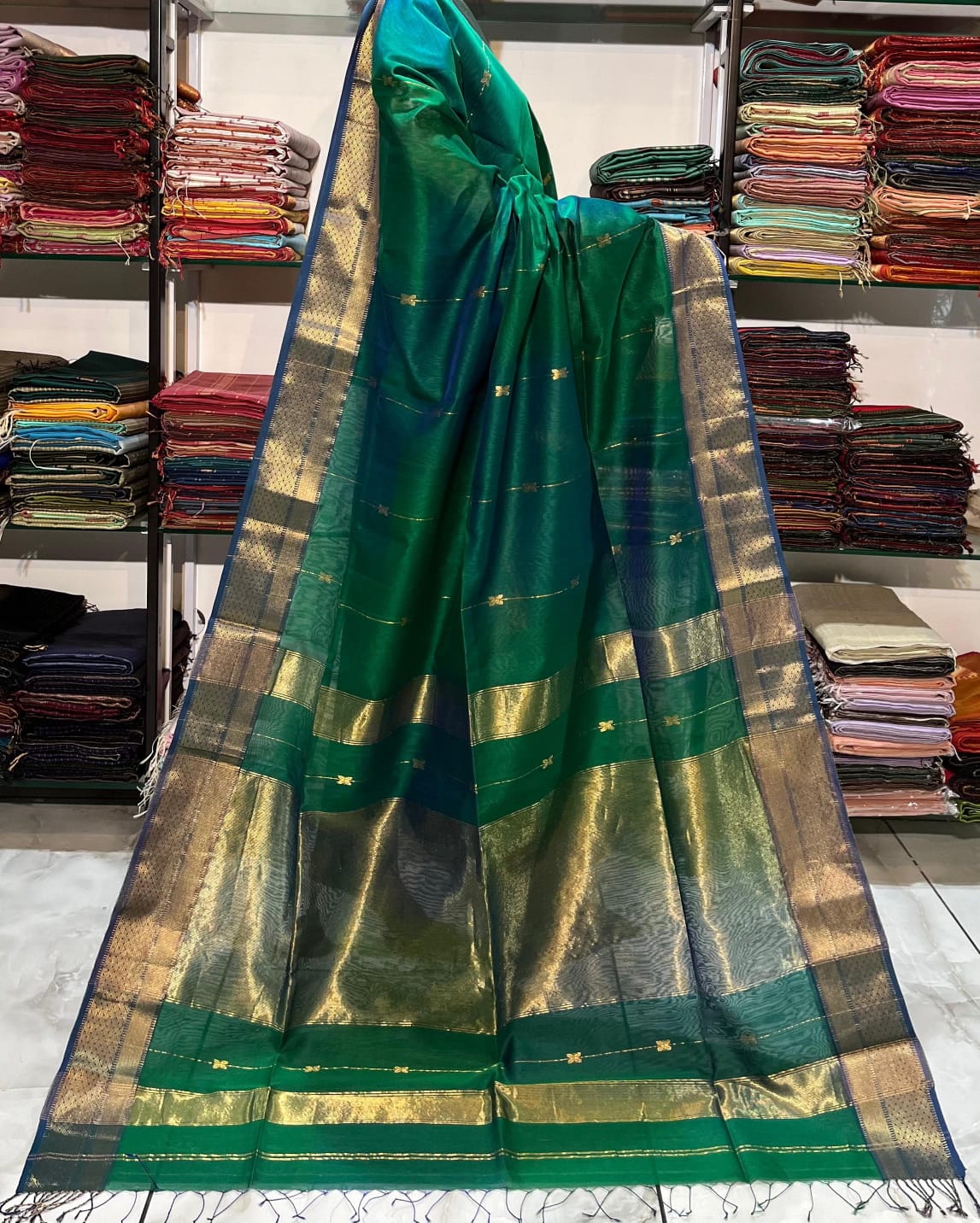 Maheshwari Buti Saree – Pure Handloom Silk