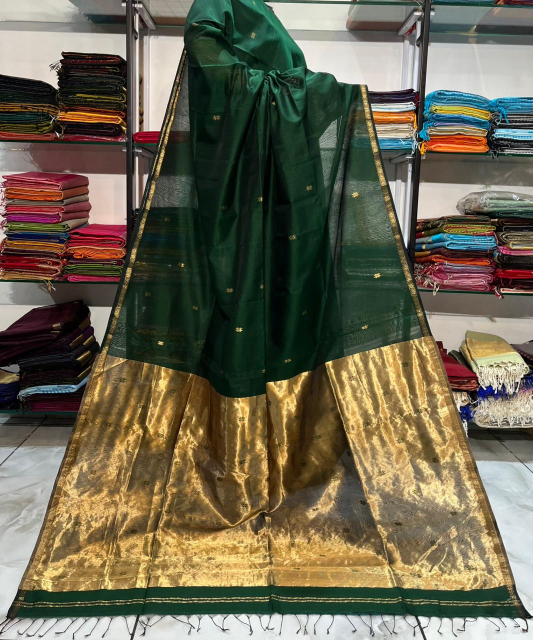 Maheshwari Buti Saree – Pure Handloom Silk