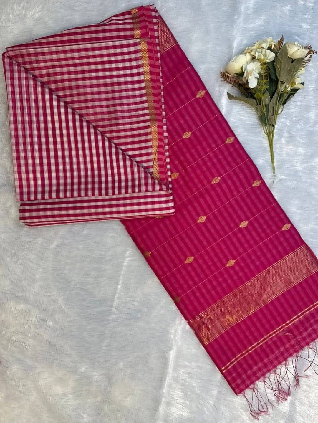 Maheshwari Buti Saree – Pure Handloom Silk