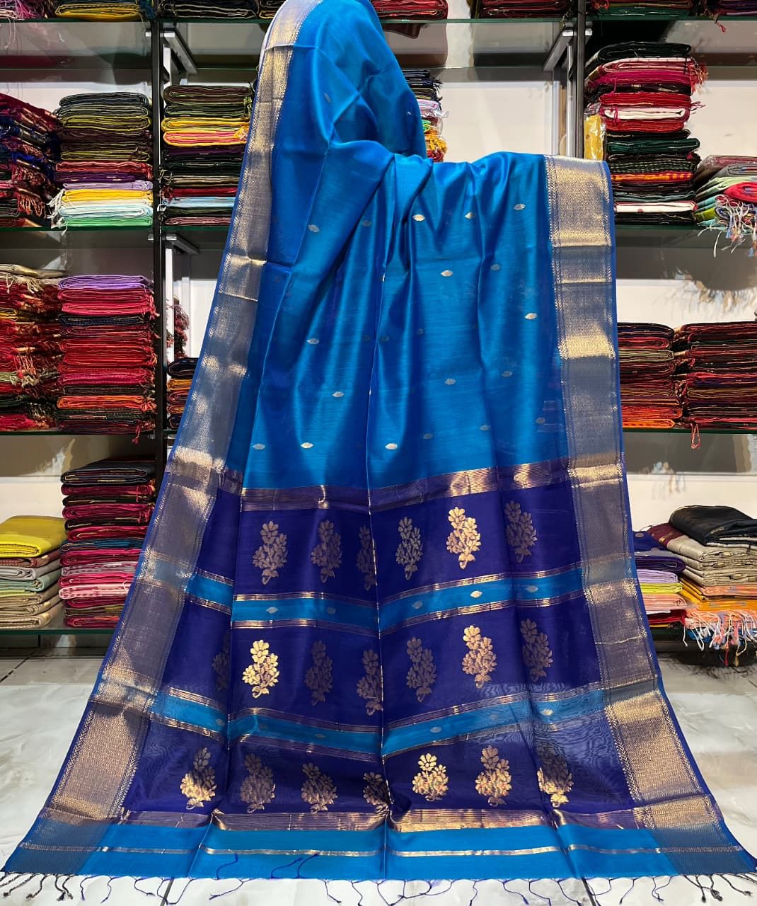 Maheshwari Buti Saree – Pure Handloom Silk